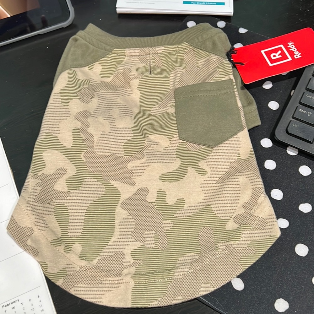 Camo dog tee